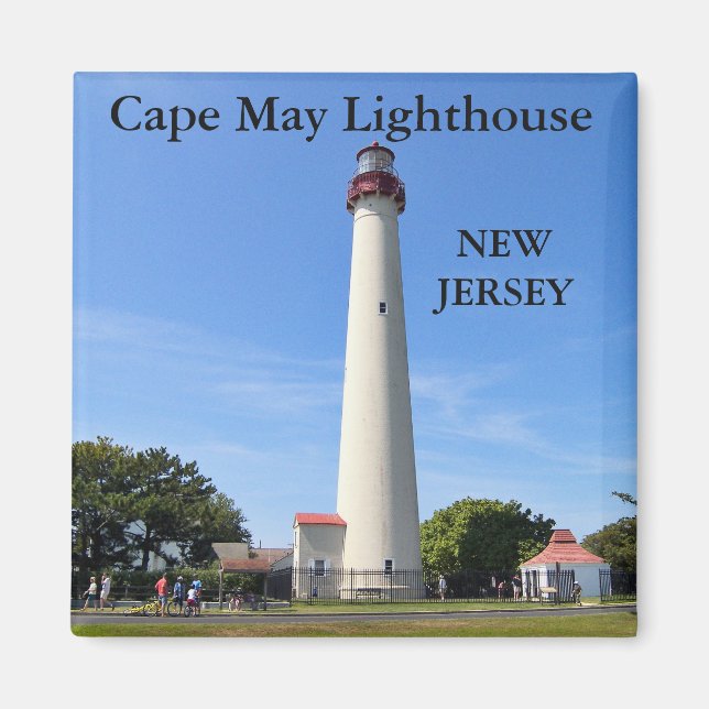 Imã Farol Cape May, Nova Jersey Magnet (Frente)