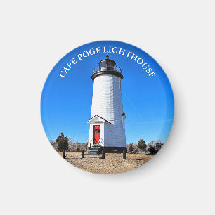 Imã Farol Cape Poge, Massachusetts Round Magnet