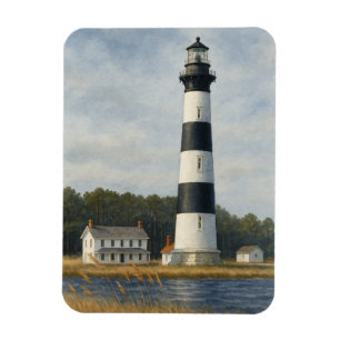 Ímã Farol da Ilha Bodie em Aquarela