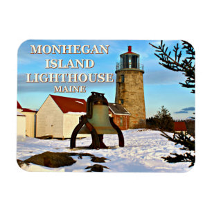 Ímã Farol da ilha de Monhegan, Maine