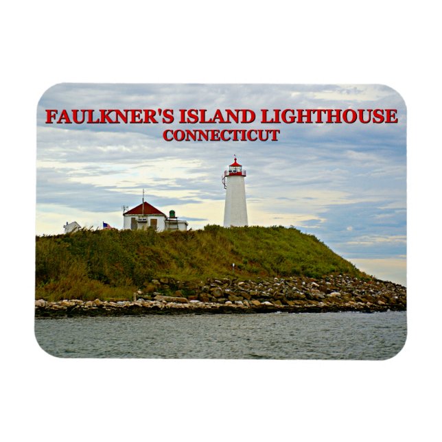 Ímã Farol da Ilha Faulkners, Connecticut (Horizontal)