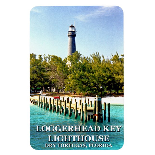Ímã Farol da Loggerhead Key, Dry Tortugas Flórida (Vertical)