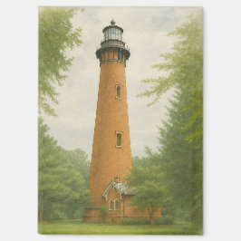 Imã Farol da Praia de Currituck em Aquarela