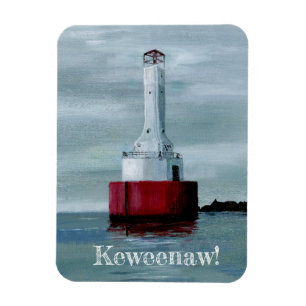 Ímã Farol da via marítima de Keweenaw no alto Michigan