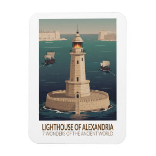 Ímã Farol de Alexandria 7 Maravilhas do Mundo