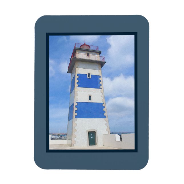 Ímã Farol de aquarela (Vertical)