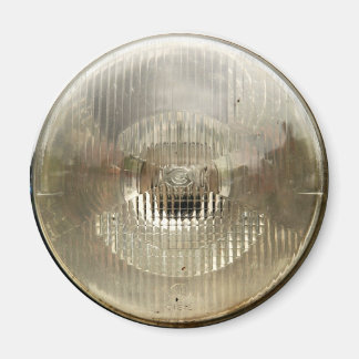 Imã Farol de automóvel clássico com lente de vidro red