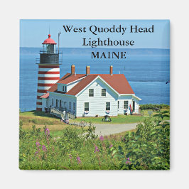 Imã Farol de Cabeça Oeste Quoddy, Maine Magnet