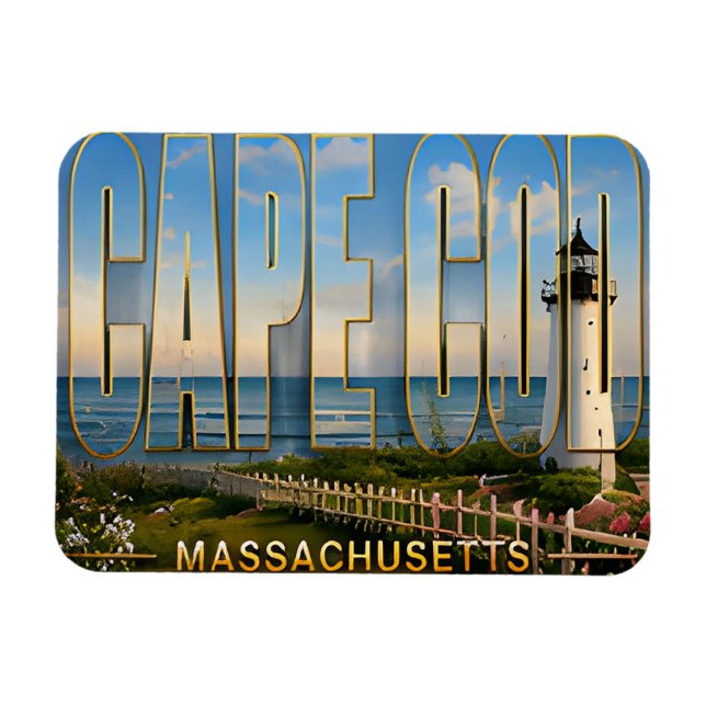Ímã Farol de Cape Cod Massachusetts Viagem Costeira (Horizontal)