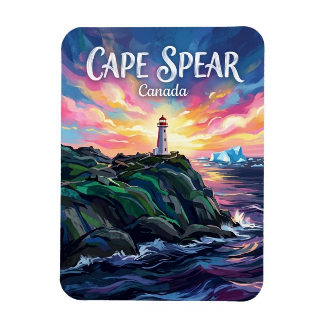 Ímã Farol de Cape Spear Canadá (Vertical)