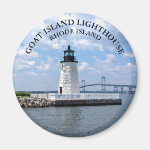 Imã Farol de Goat Island, Magnet redondo de Rhode Isla