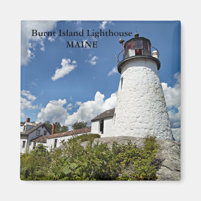 Imã Farol de Ilha Queimada, Maine Magnet (Frente)