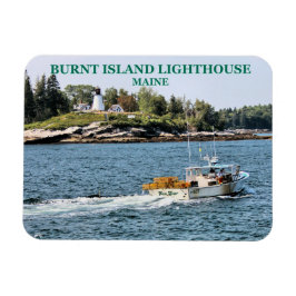 Ímã Farol de Ilha Queimada, Maine Photo Magnet
