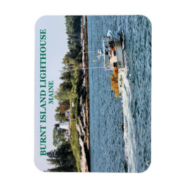 Ímã Farol de Ilha Queimada, Maine Photo Magnet