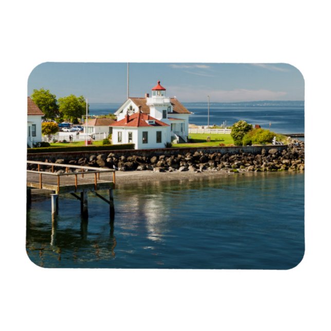 Ímã Farol de Mukilteo, Mukilteo, Washington, EUA (Horizontal)