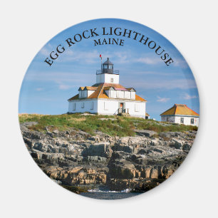 Imã Farol de Ovo, Bar Harbor Maine Round Magnet