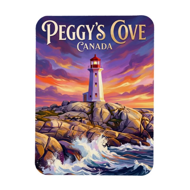 Ímã Farol de Peggy's Cove Canadá (Vertical)