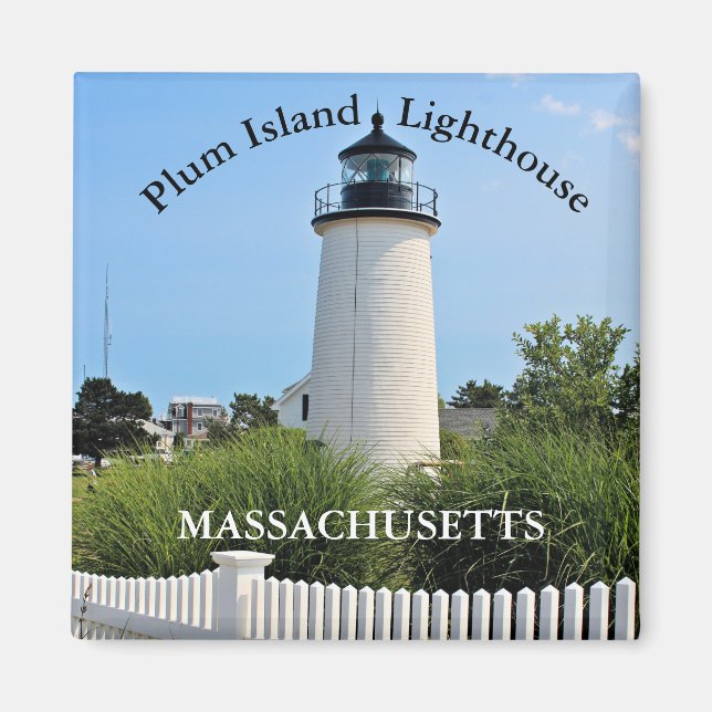 Imã Farol de Plum Island, Massachusetts Magnet (Frente)