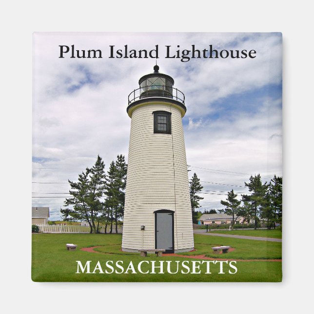 Imã Farol de Plum Island, Massachusetts Magnet (Frente)