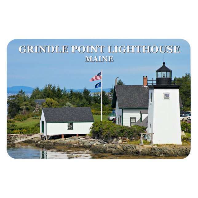 Ímã Farol de Ponto Grindle, Maine Flexi Magnet (Horizontal)