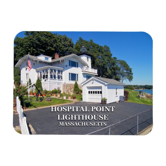 Ímã Farol de Ponto Hospital, Massachusetts Magnet (Horizontal)