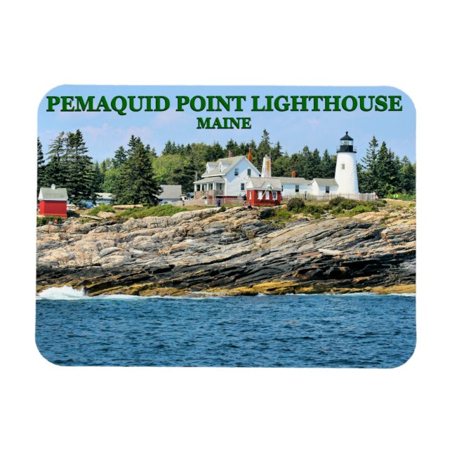 Ímã Farol de Ponto Pemaquide, Maine Magnet (Horizontal)