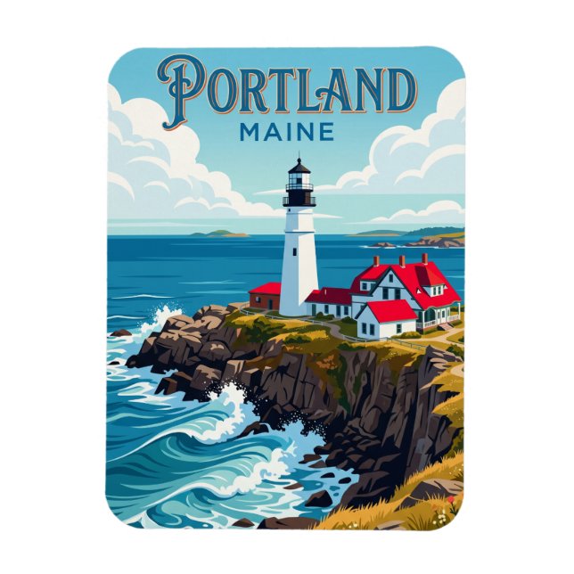 Ímã Farol de Portland Head EUA (Vertical)