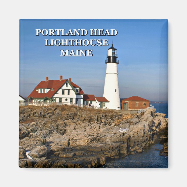 Imã Farol de Portland Head, Maine Magnet (Frente)