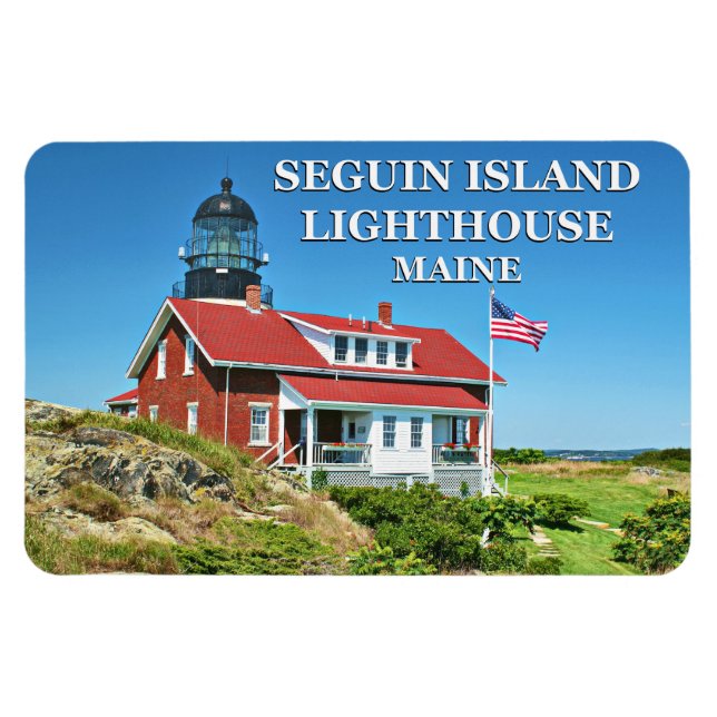 Ímã Farol de Seguin Island, Maine Flexi Magnet (Horizontal)
