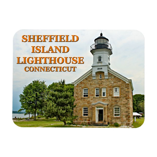 Ímã Farol de Sheffield Island, Connecticut (Horizontal)