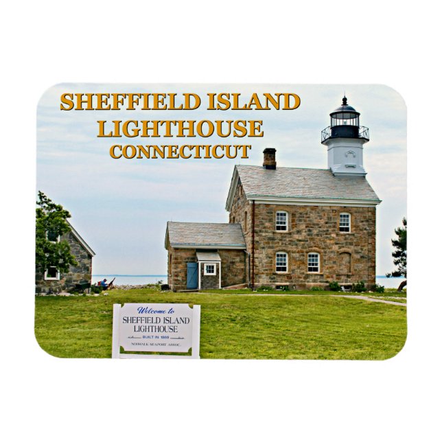 Ímã Farol de Sheffield Island, Connecticut (Horizontal)