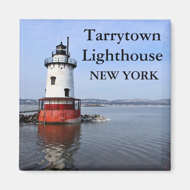 Imã Farol de Tarrytown, Magnet Quadrado de Nova Iorque (Frente)