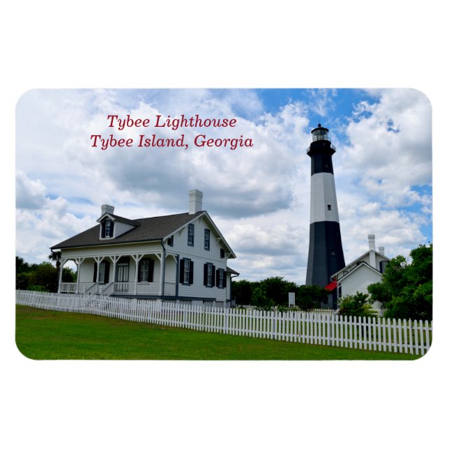Ímã Farol de Tybee Island (Horizontal)