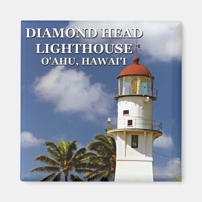 Imã Farol Diamond Head, O'ahu, Hawai'i Magnet (Frente)