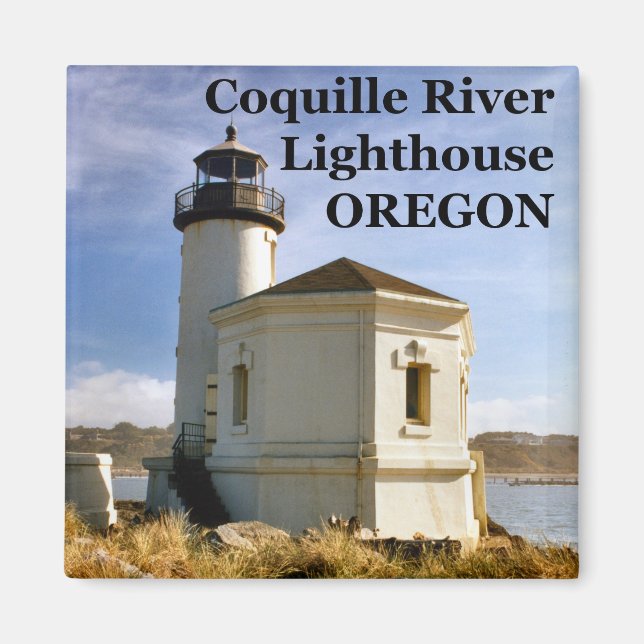 Imã Farol do Coquille River, Oregon Magnet (Frente)