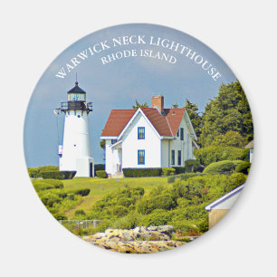 Imã Farol do pescoço de Warwick, Rhode - ímã redond