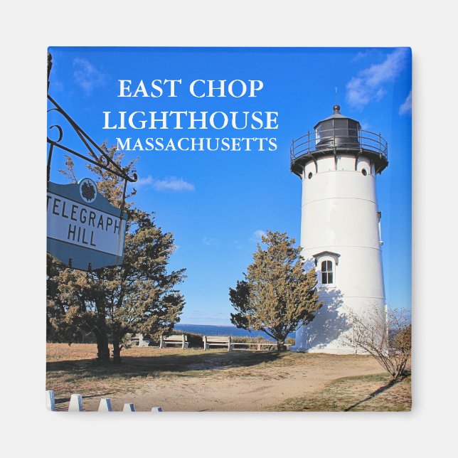 Imã Farol East Chop, Massachusetts Magnet (Frente)