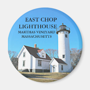 Imã Farol East Chop, Massachusetts Round Magnet