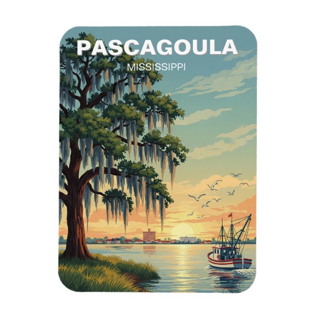 Ímã Farol em Pascagoula Mississippi (Vertical)