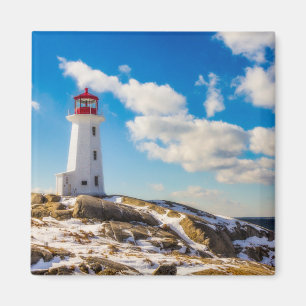 Imã Farol   Inverno Em Peggy'S Cove, Nova Escócia