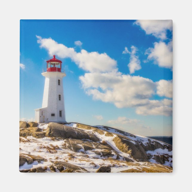 Imã Farol | Inverno Em Peggy'S Cove, Nova Escócia (Frente)