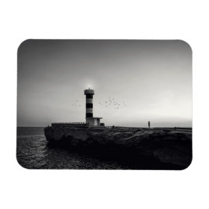 Ímã Farol no por do sol