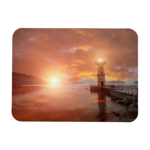 Ímã Farol no por do sol