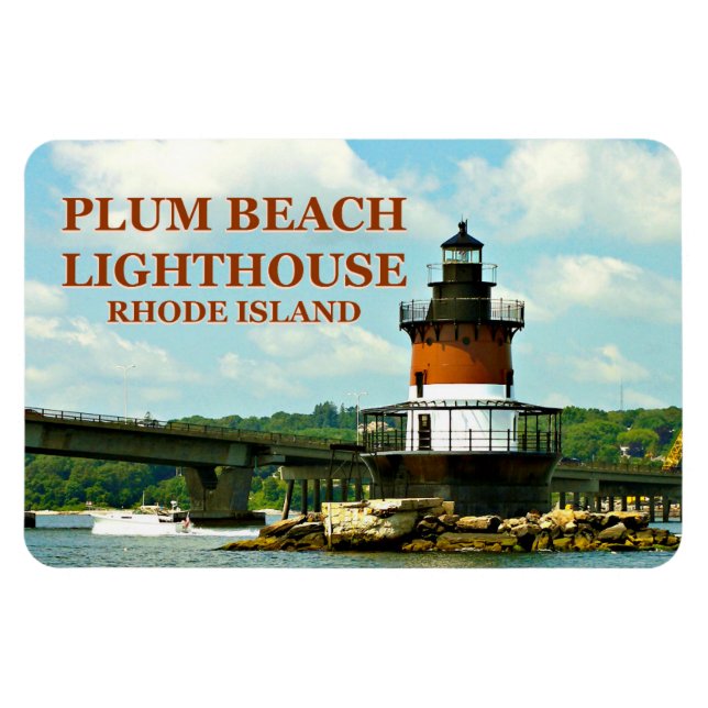 Ímã Farol Plum Beach, Rhode Island Photo Magnet (Horizontal)