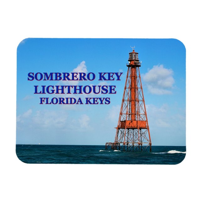 Ímã Farol Sombrero Key, Florida Keys (Horizontal)