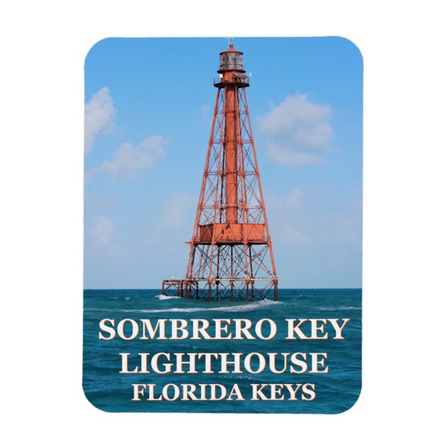 Ímã Farol Sombrero Key, Florida Keys (Vertical)
