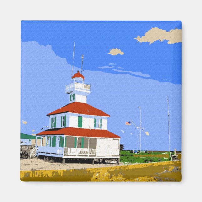 Imã Farol West End Watercolor (Frente)