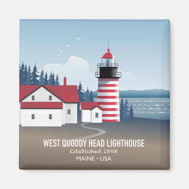 Imã Farol West Quoddy Head (Frente)