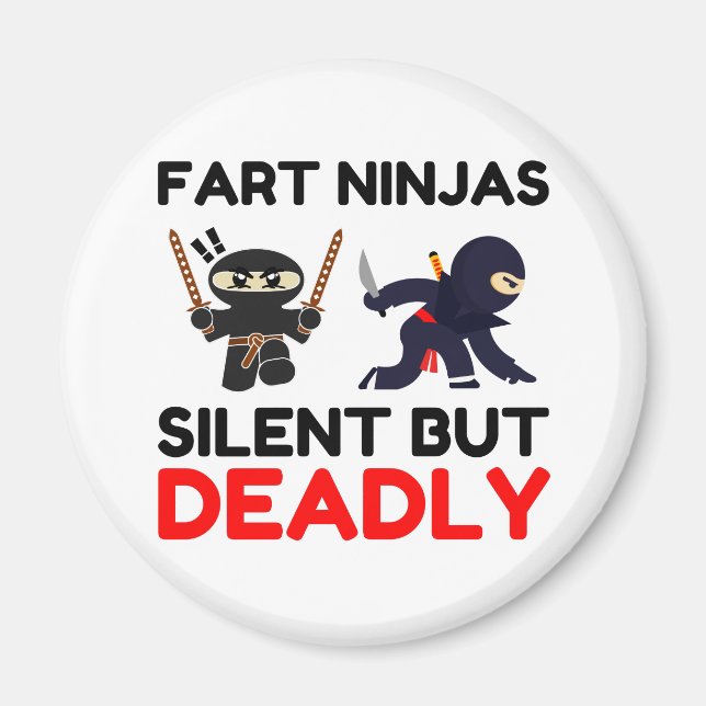 Imã Fart Ninjas Silencioso, Mas Mortal (Frente)