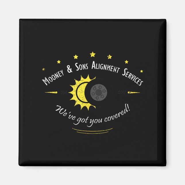 Imã Fãs de Ciência Astronômica Design de Eclipse Solar (Frente)